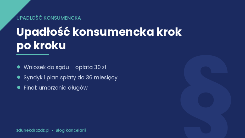 Upadłość konsumencka krok po kroku – wniosek, syndyk, plan spłaty